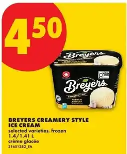 No Frills Breyers creamery style ice cream offer