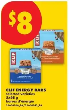 No Frills Clif energy bars offer