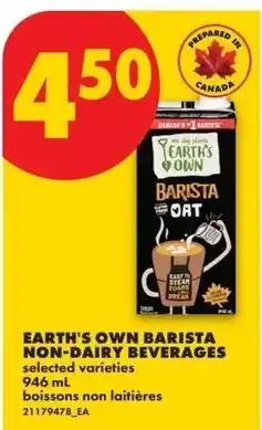 No Frills Earth's Own non-dairy beverages offer