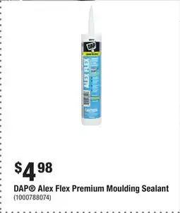 Home Depot DAP Alex Flex Premium Moulding Sealant offer