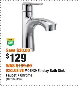 Home Depot EXCLUSIVE MOEN Findlay Bath Sink Faucet • Chrome offer