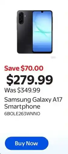 Walmart Samsung Galaxy A17 Smartphone offer