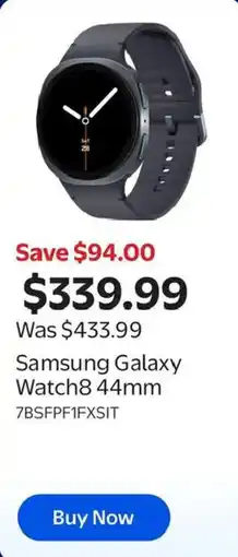 Walmart Samsung Galaxy Watch8 44mm offer