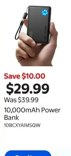 Walmart 10,000mah power bank offer
