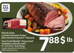 Walmart Your Fresh Market Angus beef boneless cross rib roast offer