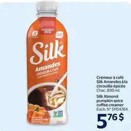 Walmart Silk Almonds pumpkin spice coffee creamer offer
