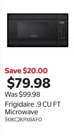 Walmart Frigidaire .9 CU FT Microwave 30KC2KPXBAFO offer