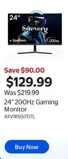 Walmart Strevery 24" 200Hz Gaming Monitor 4XV1RSGI7D7L offer