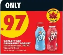 No Frills Yoplait Yop drinkable yogurt offer
