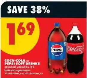 Coca-Cola or Pepsi soft drinks
