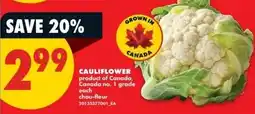 No Frills Cauliflower offer