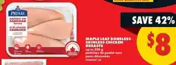 No Frills Maple Leaf boneless skinless chicken breasts offer