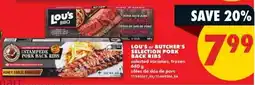 No Frills Lou's selection pork back ribs offer