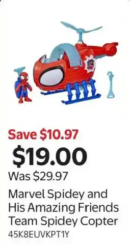 Walmart Marvel Spidley and His Amazing Friends Team Spidley Copter offer