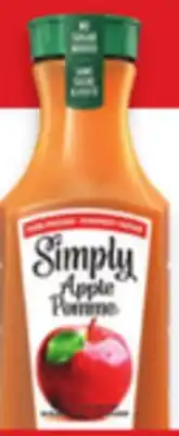 Walmart Simply Lemonade 2.25 L or Apple or cranberry juice 1.54 L offer