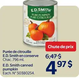 Walmart E.D. Smith canned pumpkin offer