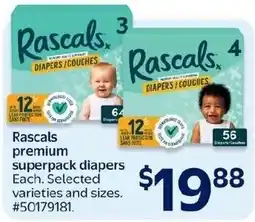 Walmart Rascals premium superpack diapers offer