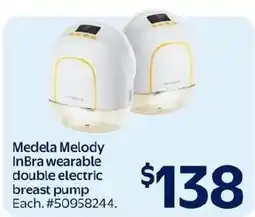 Walmart Medela Melody InBra wearable double electric breast pump offer