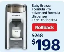 Walmart Baby Brezza Formula Pro advanced formula dispenser offer