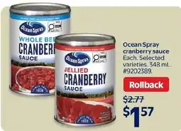 Walmart Ocean Spray cranberry sauce offer