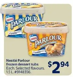 Walmart Nestle Parlour frozen dessert tubs offer