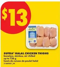 No Frills Sufra halal chicken thighs offer