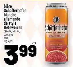 Metro Schöfferhofer bière blanche allemande de style Hefeweizen offer
