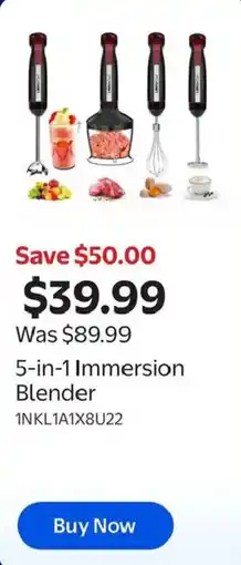 Walmart 5-in-1 Immersion Blender offer