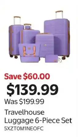 Walmart Travelhouse Luggage 6-Piece Set offer
