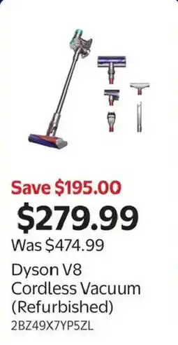 Walmart Dyson V8 Cordless Vacuum offer