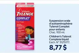 Walmart Children's Tylenol Complete liquid offer