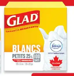 Walmart Glad white kitchen garbage bags offer