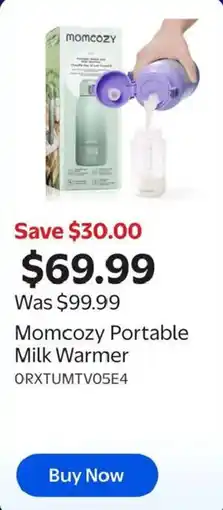 Walmart Momcozy portable milk warmer offer