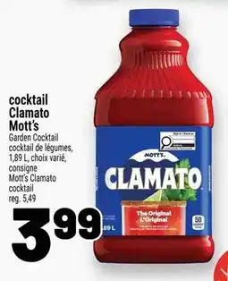 Metro Mott's cocktail Clamato offer