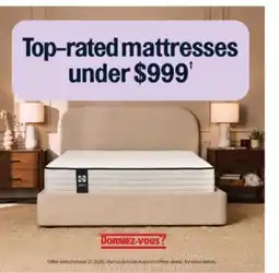 Dormez Vous Top-rated mattresses under $999† offer