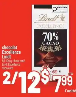 Metro Lindt Excellence chocolate offer
