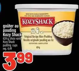 Metro Kozy Shack rice pudding offer