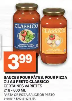 L'Intermarché SAUCES POUR PÂTES, POUR PIZZA OU AU PESTO, 218 - 600 ML | PASTA OR PIZZA SAUCE OR PESTO offer