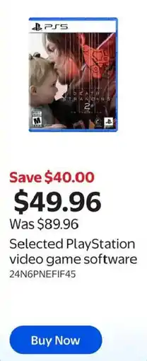 Walmart PlayStation video game software offer