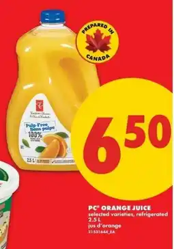 No Frills PC orange juice offer