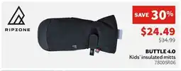 Sports Experts RIPZONE BUTTLE 4.0 Kids' insulated mitts offer