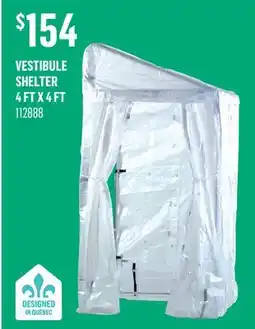 Canac Vestibule Shelter 4ftx4ft offer