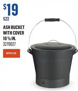 Canac Ash Bucket with Cover 105/8in offer