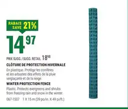 BMR CLÔTURE DE PROTECTION HIVERNALE offer