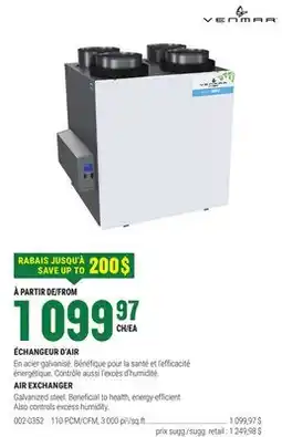 BMR ÉCHANGEUR D'AIR offer