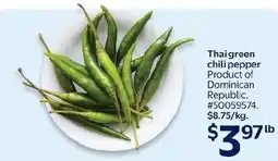 Walmart Thai green chili pepper offer