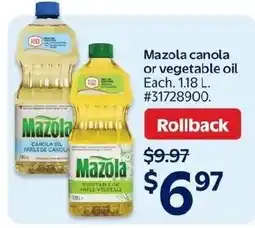 Walmart Mazola canola or vegetable oil offer