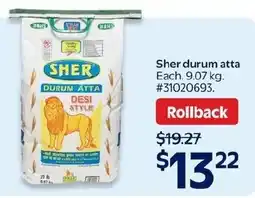 Walmart Sher durum atta offer