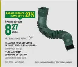 BMR RALLONGE POUR DESCENTE DE GOUTTIÈRE  FLEX-A-SPOUT  offer