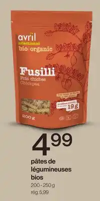 Avril pâtes de légumineuses bios offer